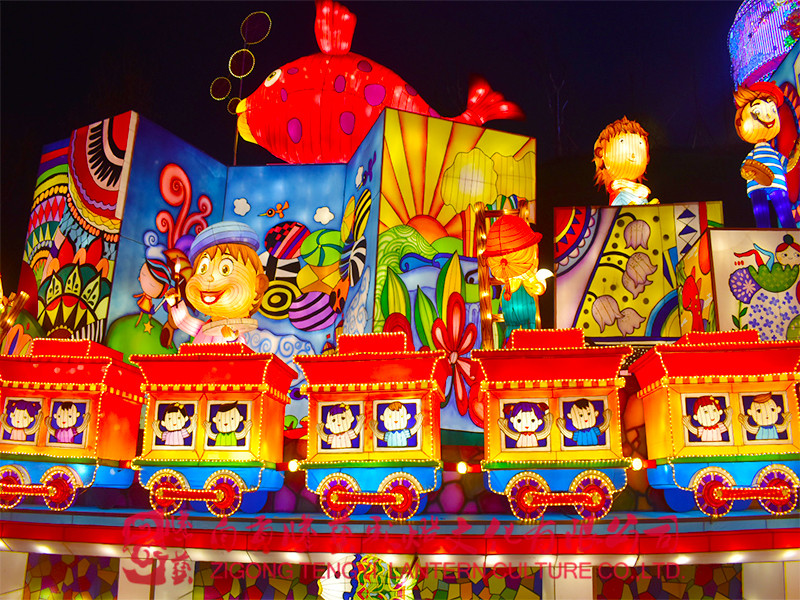 幸福火車花燈制作